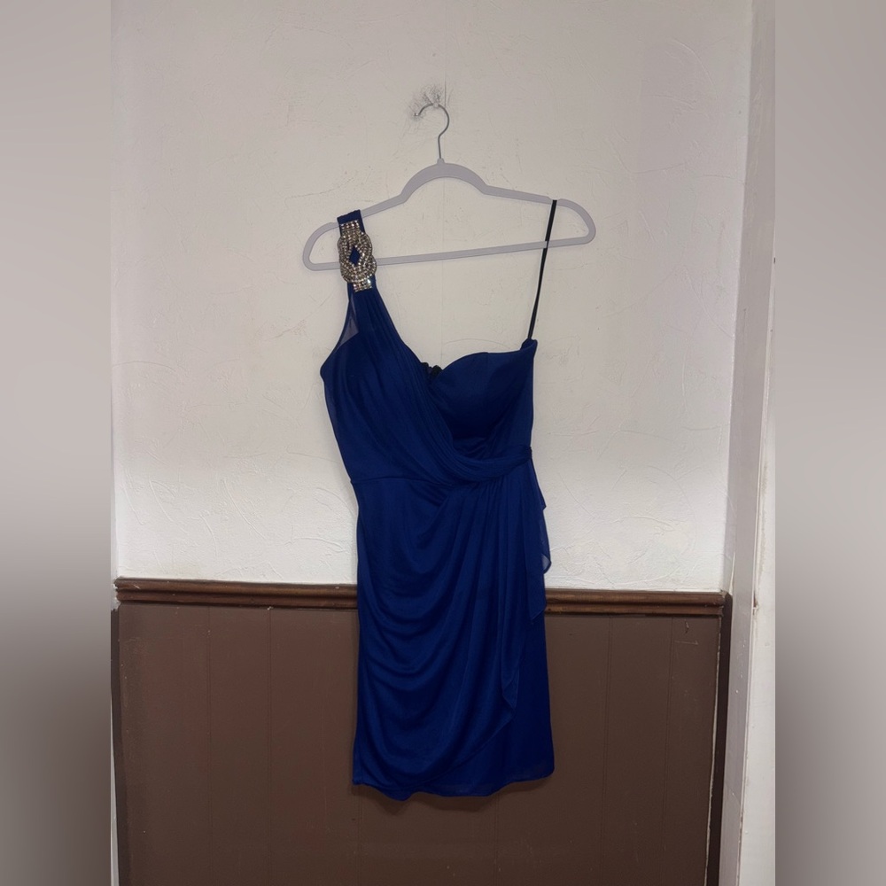 Bellissima — Blue One Sleeve Dress